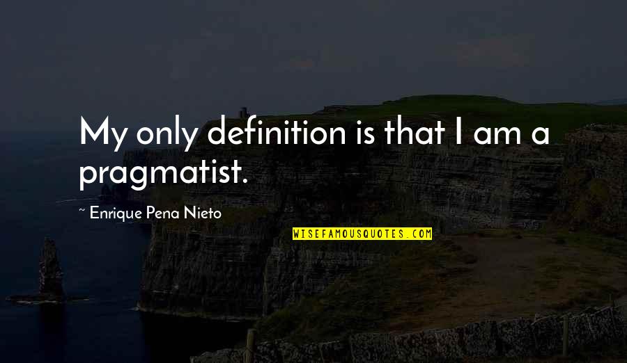 Blitzed Quotes By Enrique Pena Nieto: My only definition is that I am a Blitzed Quotes By Enrique Pena Nieto: My only definition is that I am a