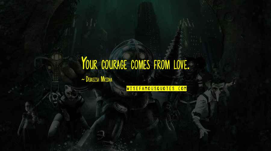 Blitzer Beetle Quotes By Debasish Mridha: Your courage comes from love. Blitzer Beetle Quotes By Debasish Mridha: Your courage comes from love.