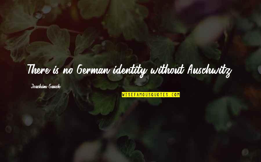 Blitzer Electric Fence Quotes By Joachim Gauck: There is no German identity without Auschwitz,