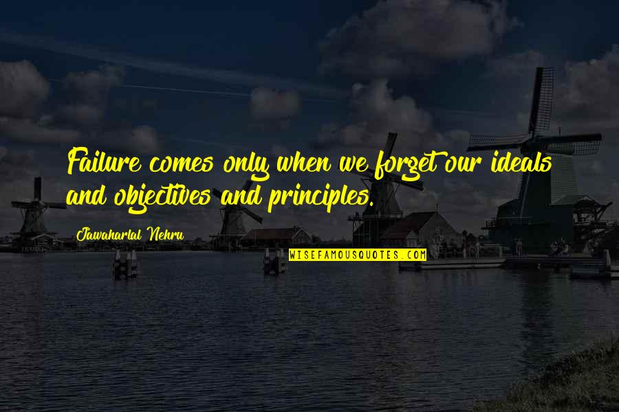 Bloaters Fish Quotes By Jawaharlal Nehru: Failure comes only when we forget our ideals