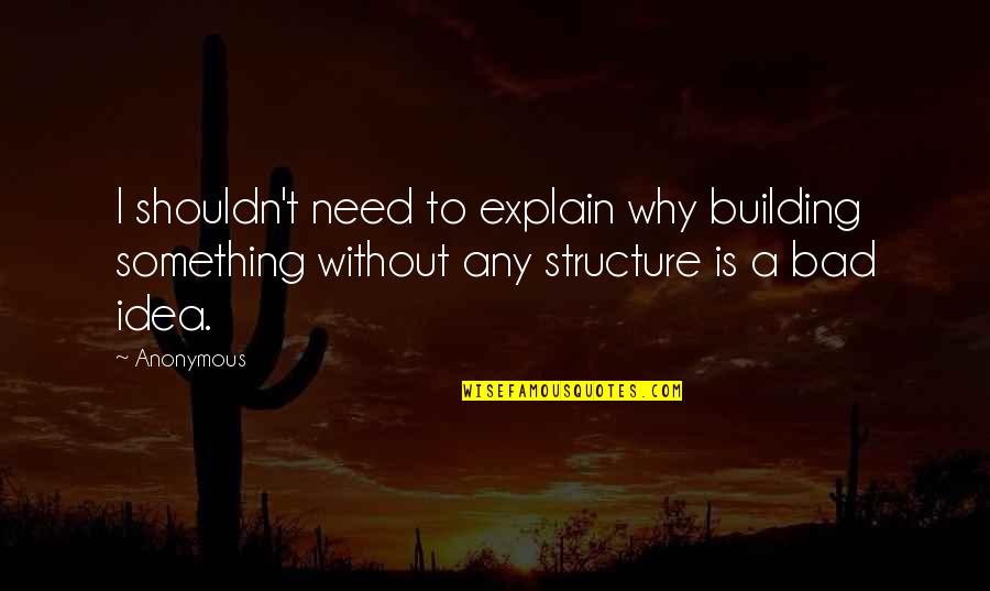 Block Hike Daily Quotes By Anonymous: I shouldn't need to explain why building something