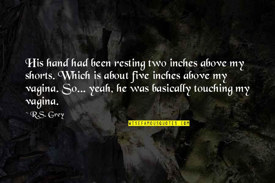Bloeser Carpet Quotes By R.S. Grey: His hand had been resting two inches above Bloeser Carpet Quotes By R.S. Grey: His hand had been resting two inches above