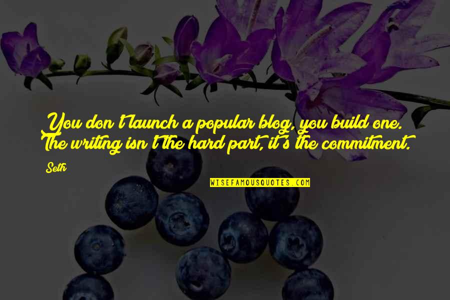 Blog Quotes By Seth: You don't launch a popular blog, you build