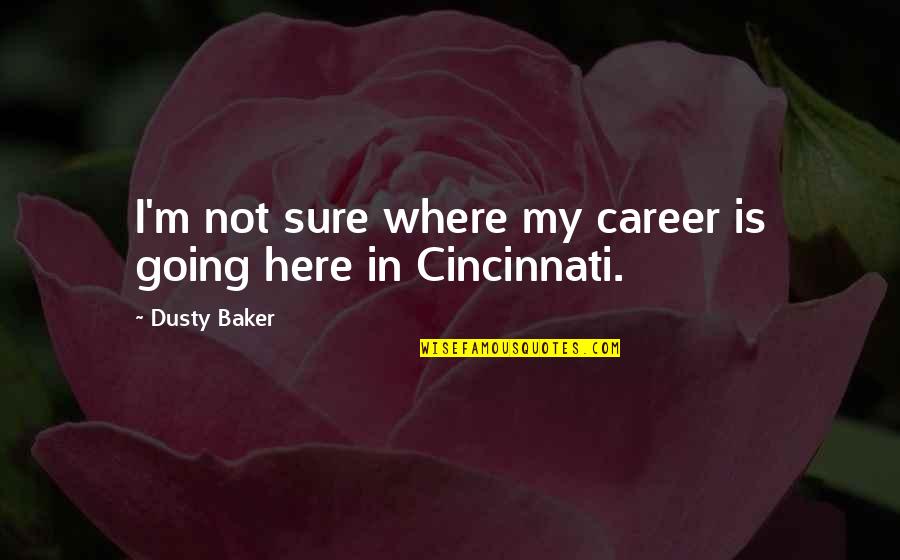 Blogher Quotes By Dusty Baker: I'm not sure where my career is going