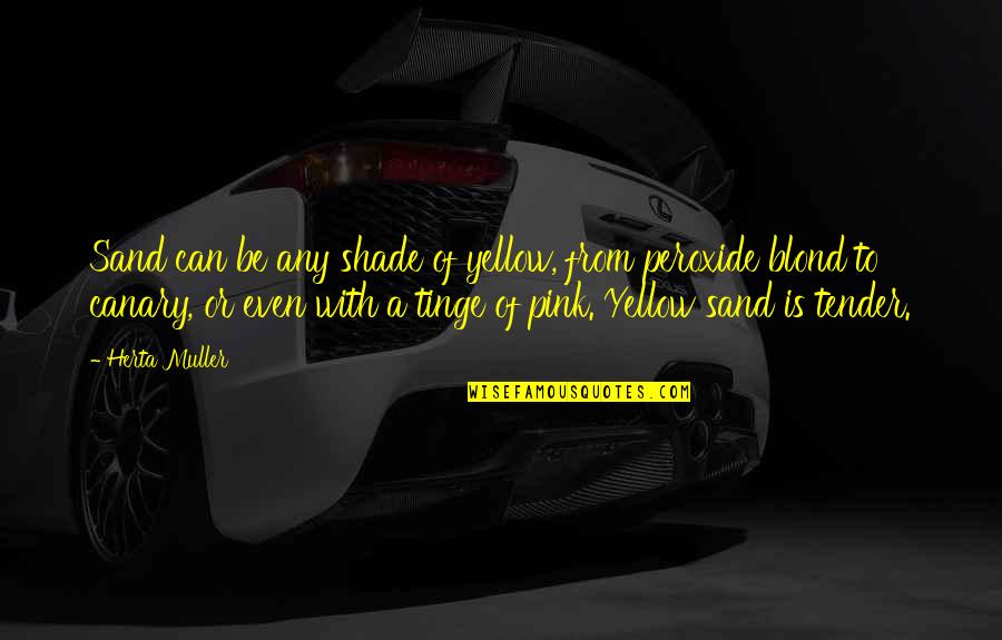 Blond Quotes By Herta Muller: Sand can be any shade of yellow, from