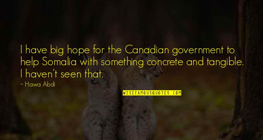 Blondage Quotes By Hawa Abdi: I have big hope for the Canadian government