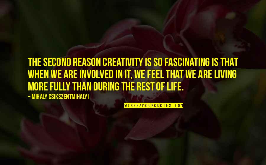 Blonka Winkfield Quotes By Mihaly Csikszentmihalyi: The second reason creativity is so fascinating is Blonka Winkfield Quotes By Mihaly Csikszentmihalyi: The second reason creativity is so fascinating is