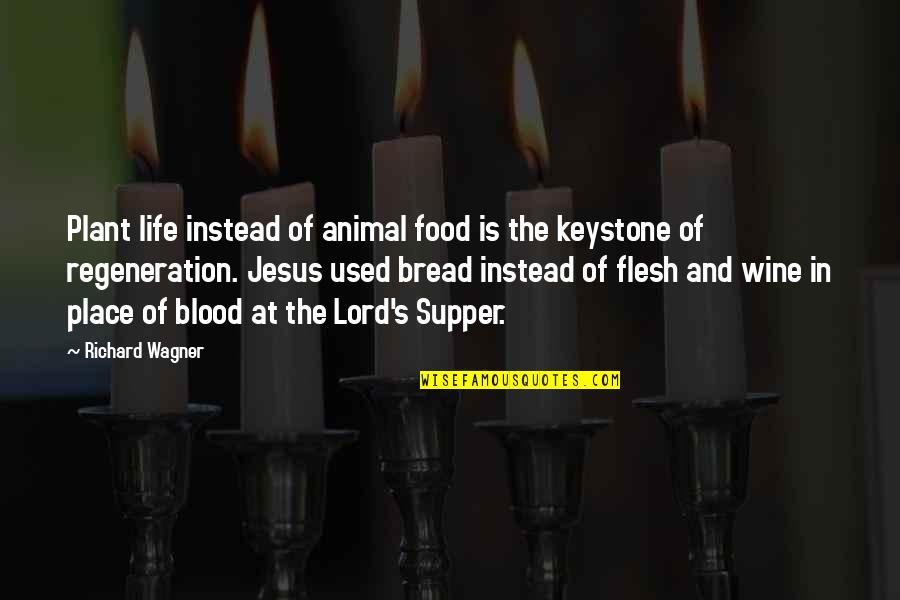 Blood And Wine Quotes By Richard Wagner: Plant life instead of animal food is the