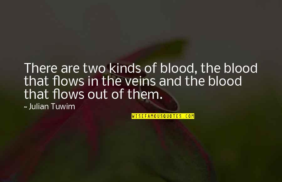 Blood In And Out Quotes By Julian Tuwim: There are two kinds of blood, the blood