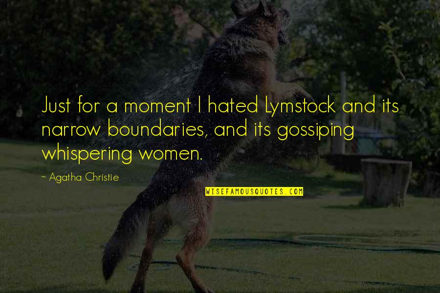 Blood Moon Quotes By Agatha Christie: Just for a moment I hated Lymstock and