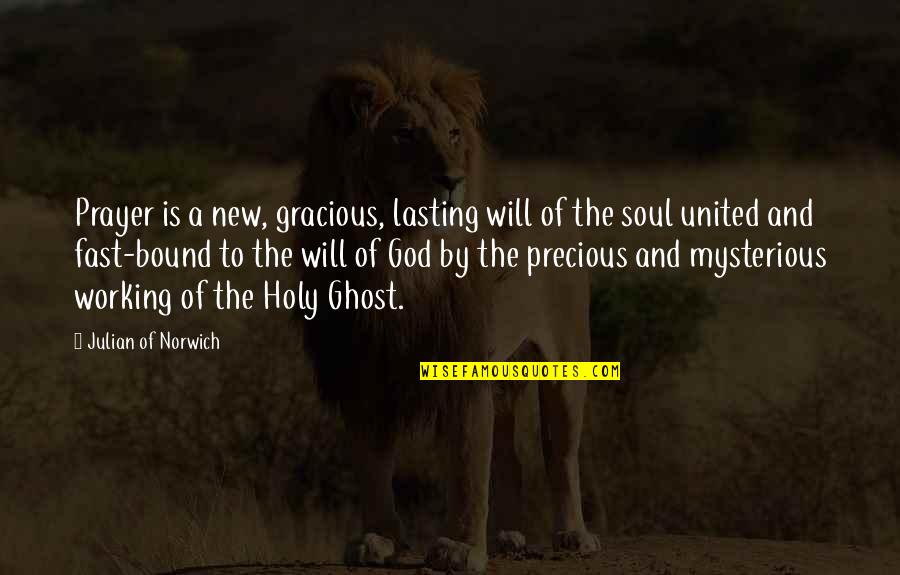 Blood Red Horse Quotes By Julian Of Norwich: Prayer is a new, gracious, lasting will of