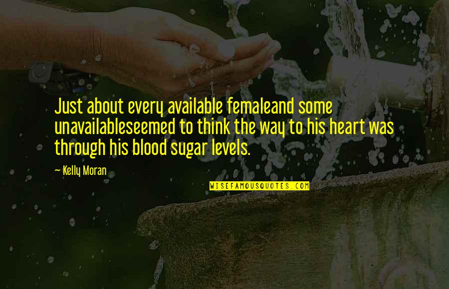 Blood Sugar Quotes By Kelly Moran: Just about every available femaleand some unavailableseemed to