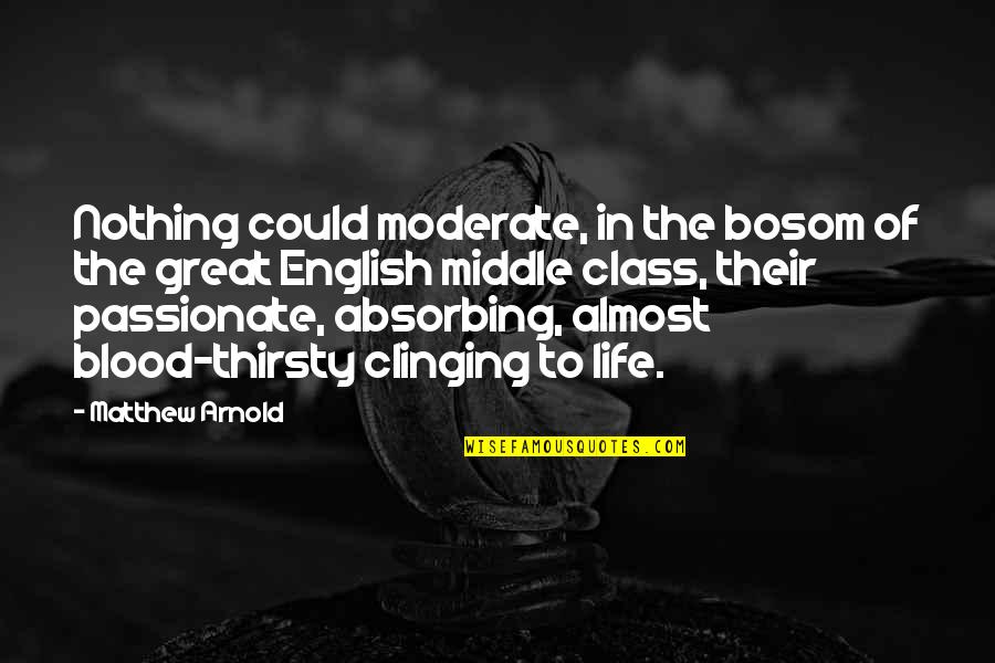 Blood Thirsty Quotes By Matthew Arnold: Nothing could moderate, in the bosom of the