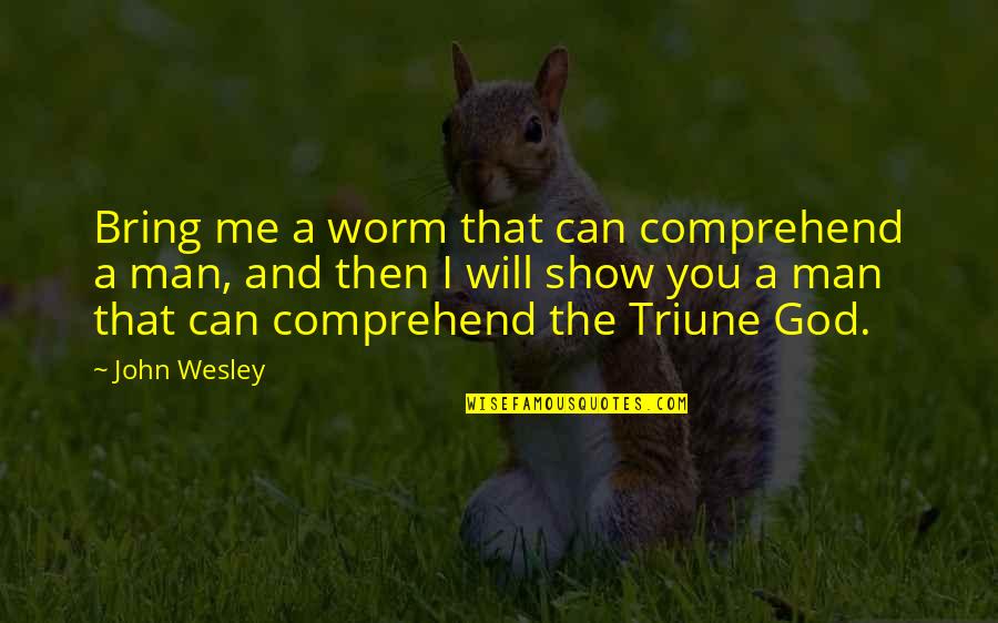 Bloody Kiss Quotes By John Wesley: Bring me a worm that can comprehend a