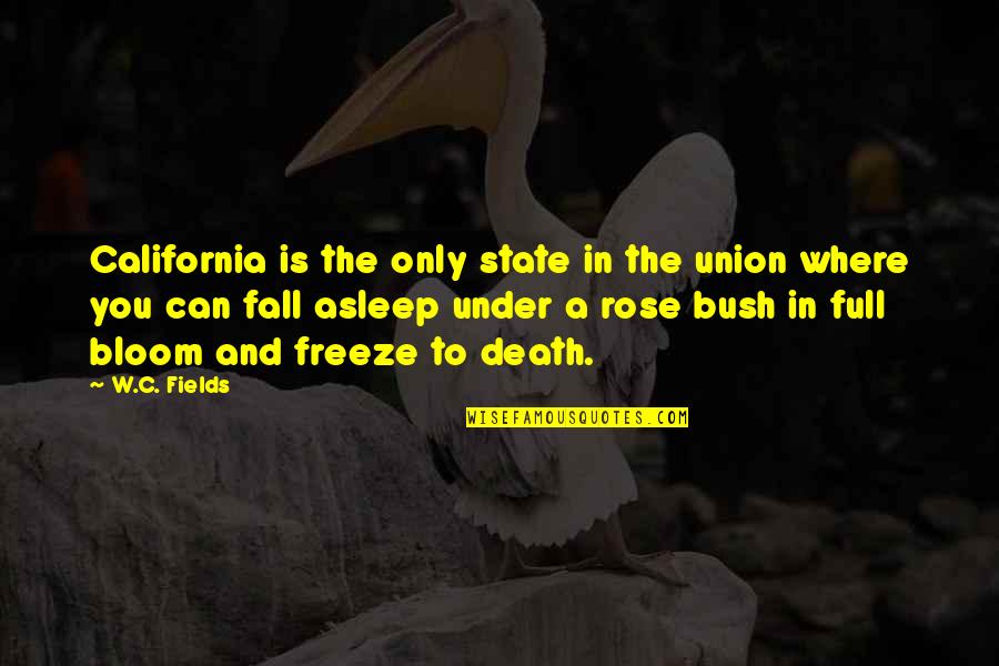 Bloom From Within Quotes By W.C. Fields: California is the only state in the union