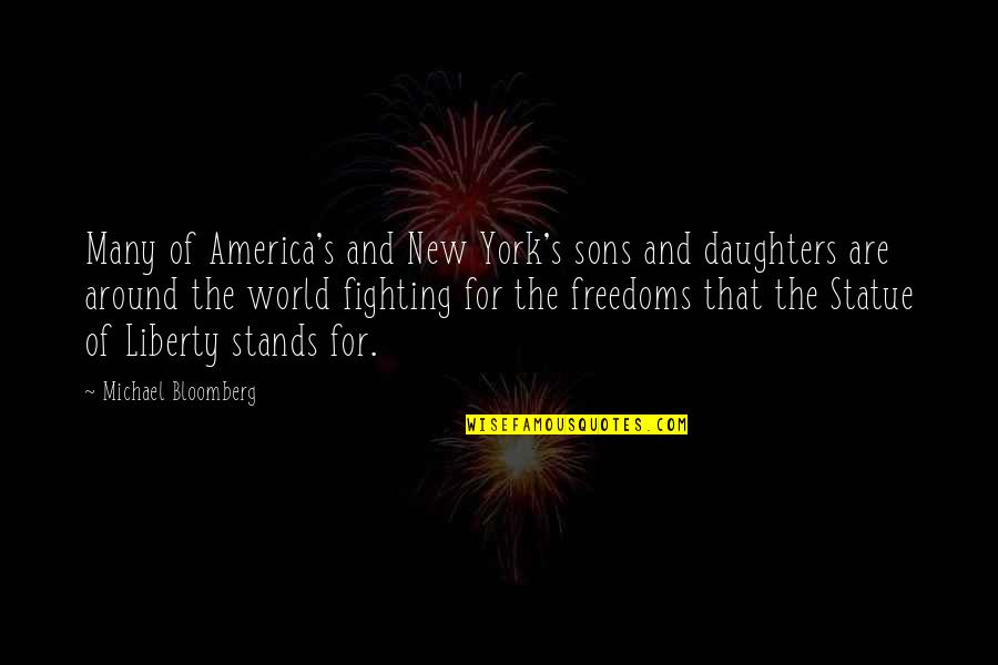 Bloomberg Com Quotes By Michael Bloomberg: Many of America's and New York's sons and Bloomberg Com Quotes By Michael Bloomberg: Many of America's and New York's sons and