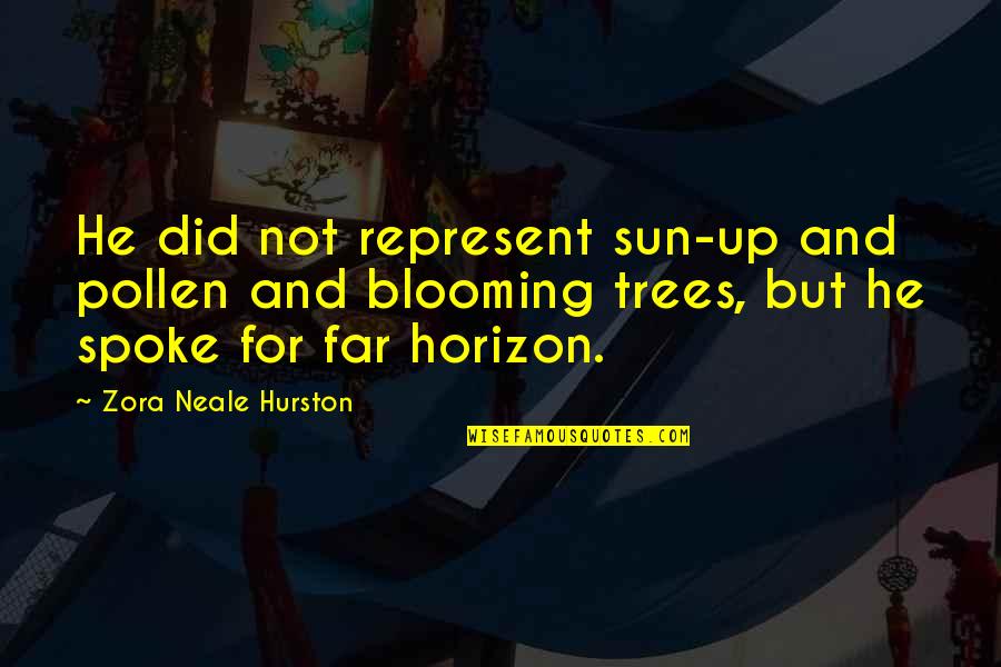 Blooming Quotes By Zora Neale Hurston: He did not represent sun-up and pollen and