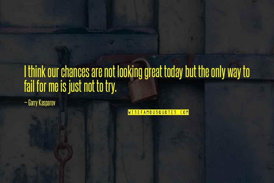 Blossomfall And Thornclaw Quotes By Garry Kasparov: I think our chances are not looking great Blossomfall And Thornclaw Quotes By Garry Kasparov: I think our chances are not looking great