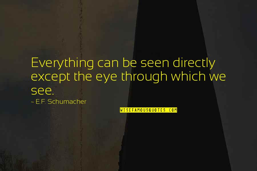 Blotched Crossword Quotes By E.F. Schumacher: Everything can be seen directly except the eye Blotched Crossword Quotes By E.F. Schumacher: Everything can be seen directly except the eye