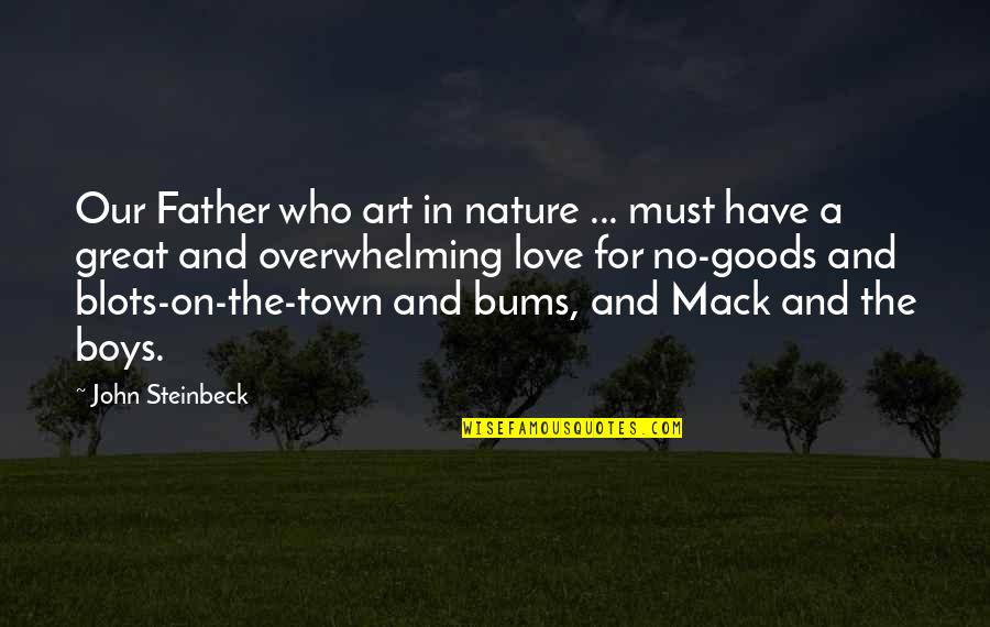 Blots Quotes By John Steinbeck: Our Father who art in nature ... must