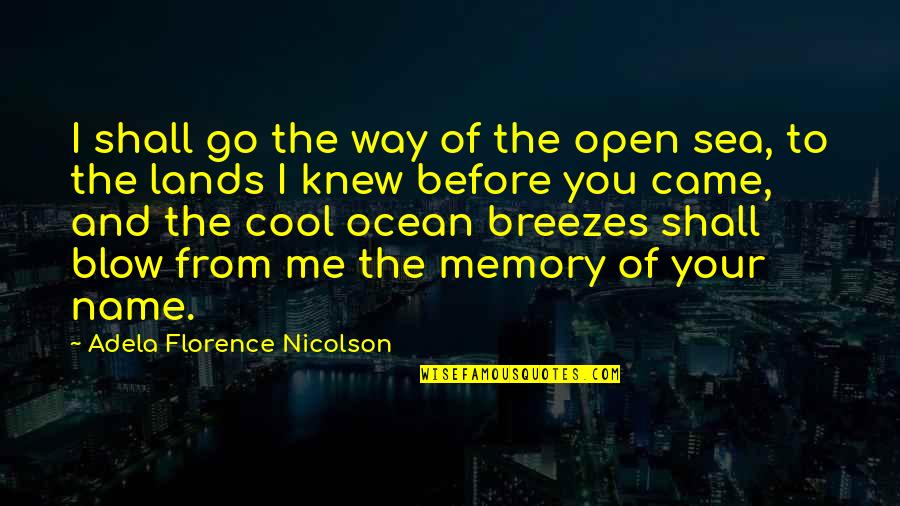 Blow Me Quotes By Adela Florence Nicolson: I shall go the way of the open