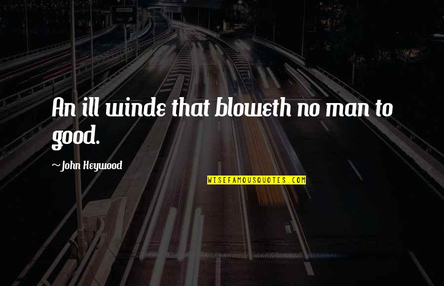 Bloweth Quotes By John Heywood: An ill winde that bloweth no man to