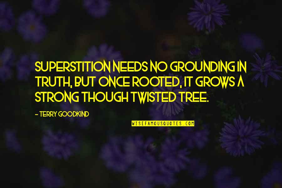 Blowing Birthday Candles Quotes By Terry Goodkind: Superstition needs no grounding in truth, but once
