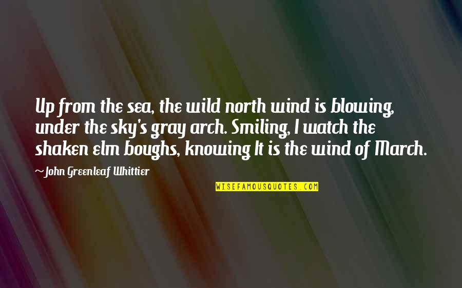Blowing It Quotes By John Greenleaf Whittier: Up from the sea, the wild north wind