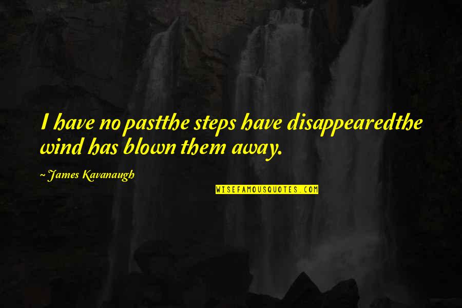 Blown Away Quotes By James Kavanaugh: I have no pastthe steps have disappearedthe wind