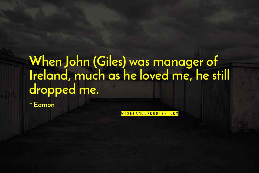 Blown In Insulation Quotes By Eamon: When John (Giles) was manager of Ireland, much