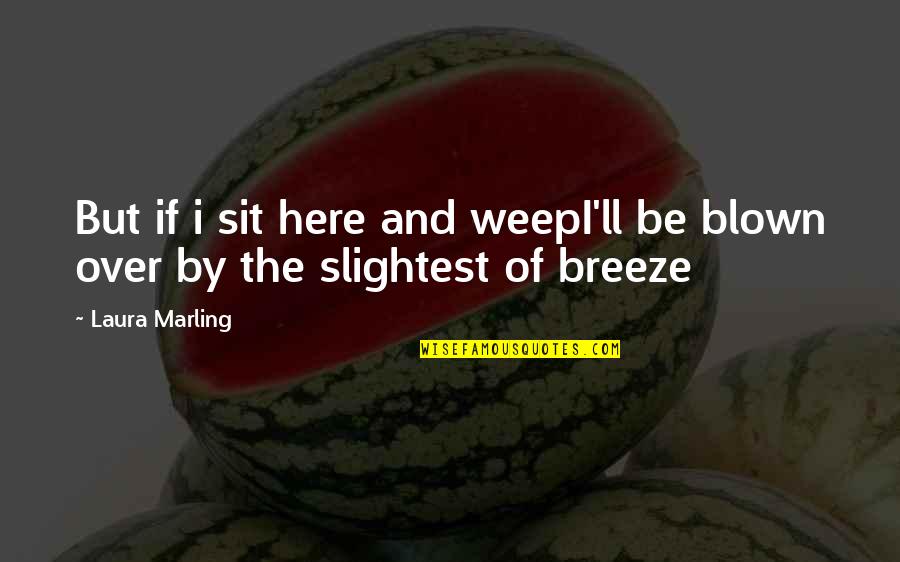 Blown Quotes By Laura Marling: But if i sit here and weepI'll be