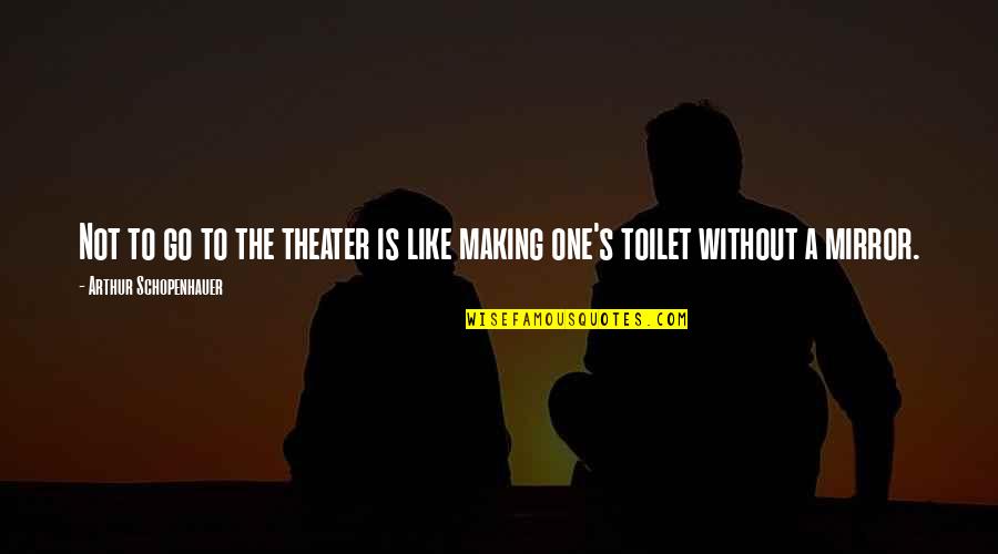 Bludnice Erotske Quotes By Arthur Schopenhauer: Not to go to the theater is like Bludnice Erotske Quotes By Arthur Schopenhauer: Not to go to the theater is like