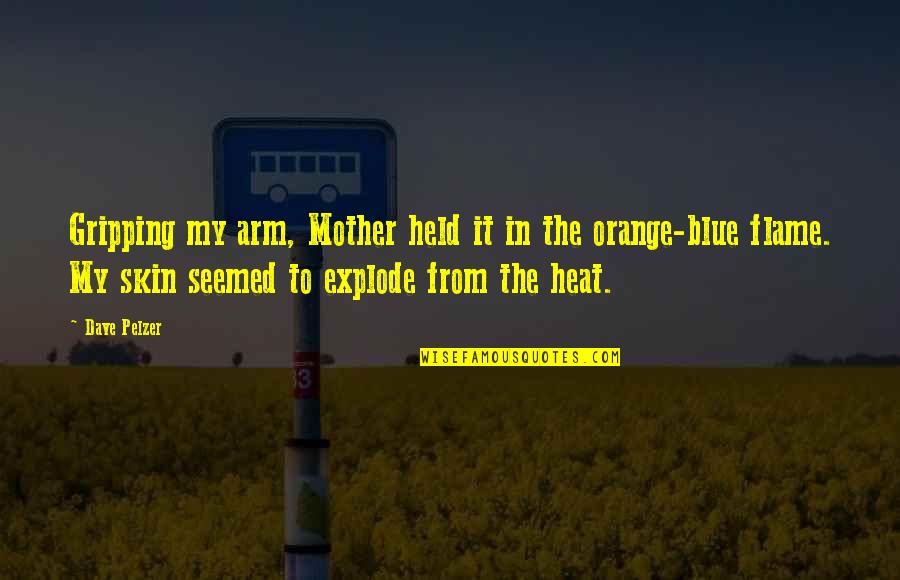 Blue And Orange Quotes By Dave Pelzer: Gripping my arm, Mother held it in the