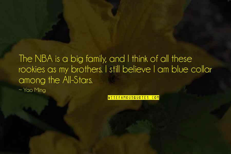 Blue Collar I Believe Quotes By Yao Ming: The NBA is a big family, and I