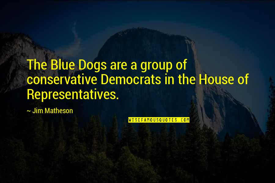 Blue House Quotes By Jim Matheson: The Blue Dogs are a group of conservative