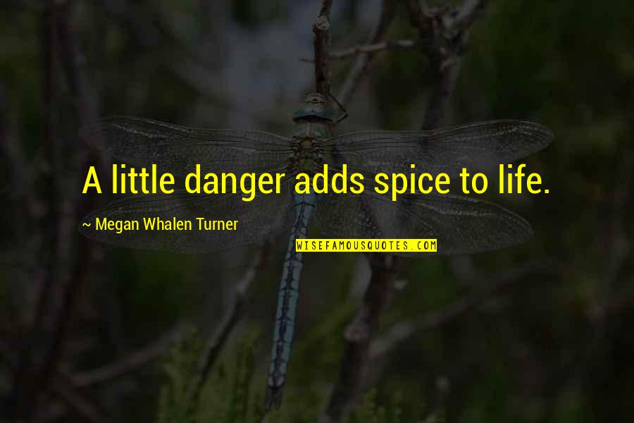 Blue Line Taxi Quotes By Megan Whalen Turner: A little danger adds spice to life.