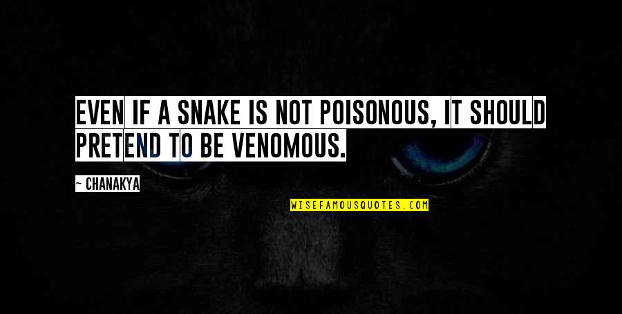 Blue Moon Famous Quotes By Chanakya: Even if a snake is not poisonous, it