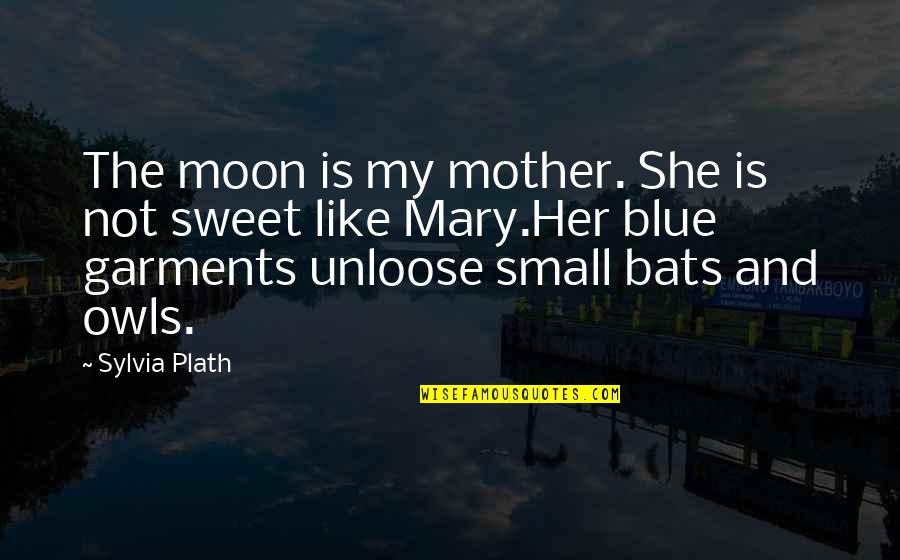 Blue Night Quotes By Sylvia Plath: The moon is my mother. She is not