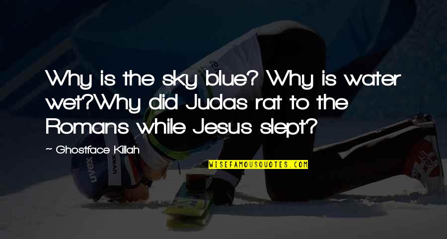 Blue Sky Blue Water Quotes By Ghostface Killah: Why is the sky blue? Why is water