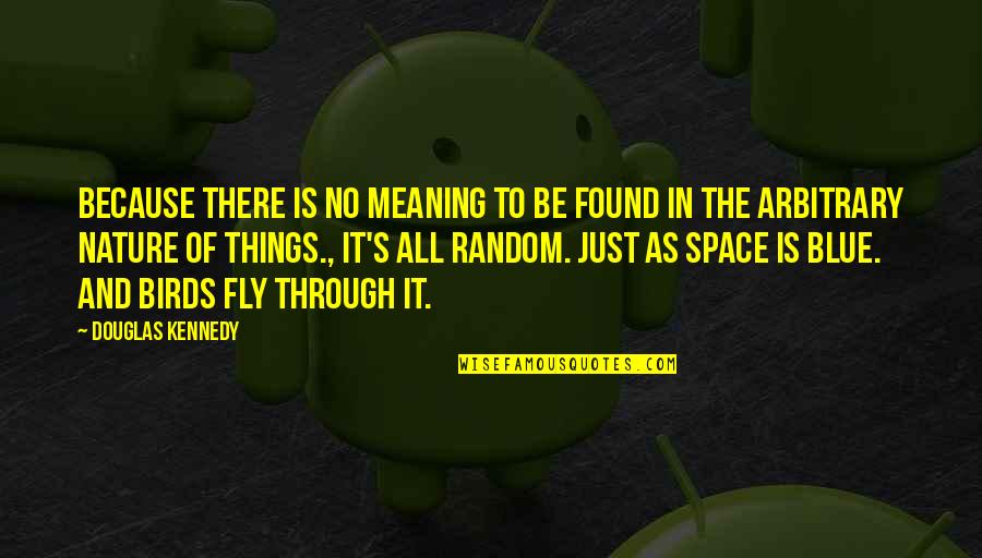 Blue Space Quotes By Douglas Kennedy: Because there is no meaning to be found