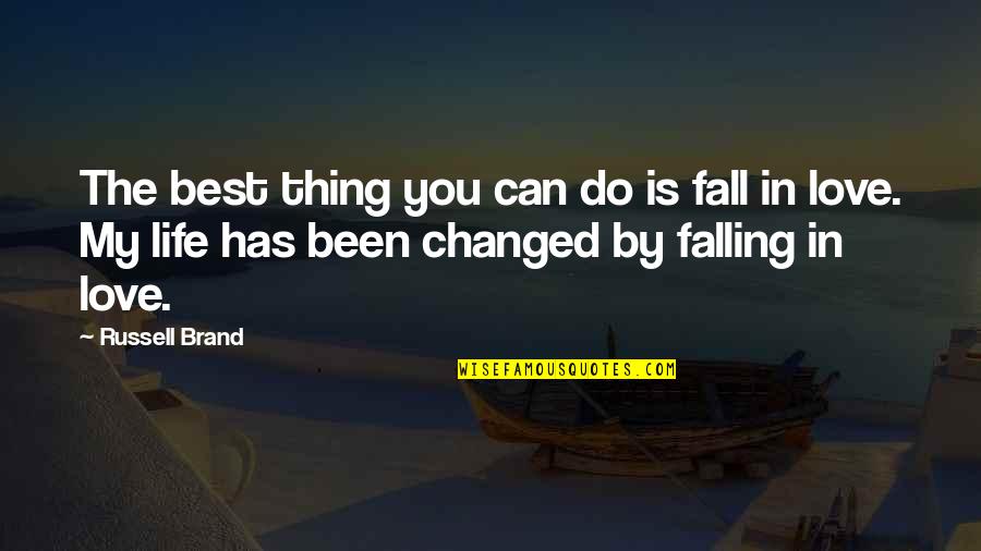 Bluegum Quotes By Russell Brand: The best thing you can do is fall
