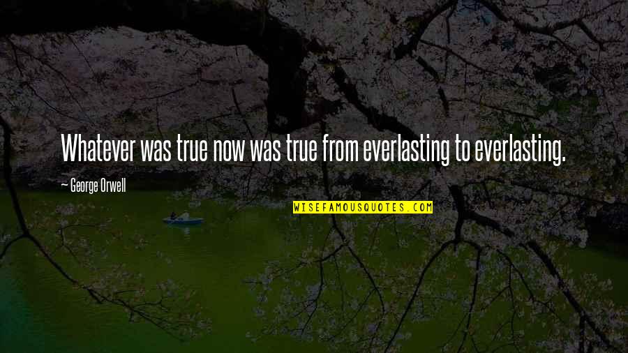 Bluesilver Quotes By George Orwell: Whatever was true now was true from everlasting