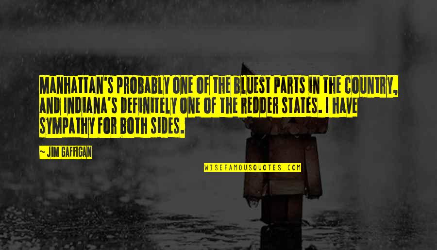 Bluest Quotes By Jim Gaffigan: Manhattan's probably one of the bluest parts in
