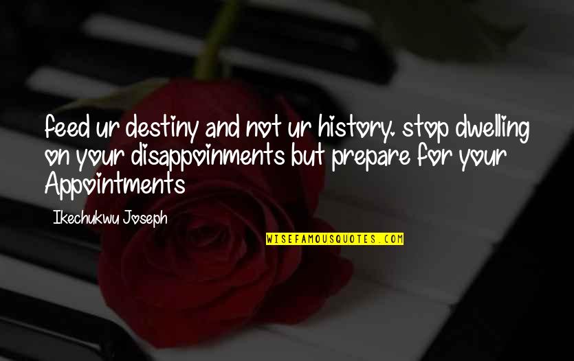 Bluewolf 022 Quotes By Ikechukwu Joseph: feed ur destiny and not ur history. stop