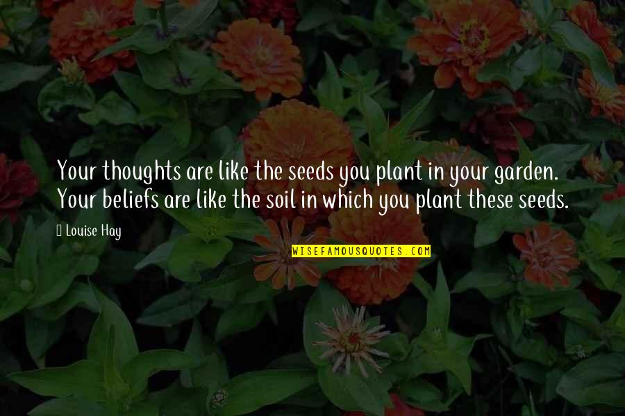 Blurb Quotes By Louise Hay: Your thoughts are like the seeds you plant