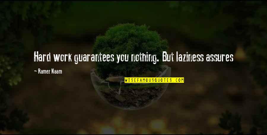 Blurred Picture Quotes By Ramez Naam: Hard work guarantees you nothing. But laziness assures