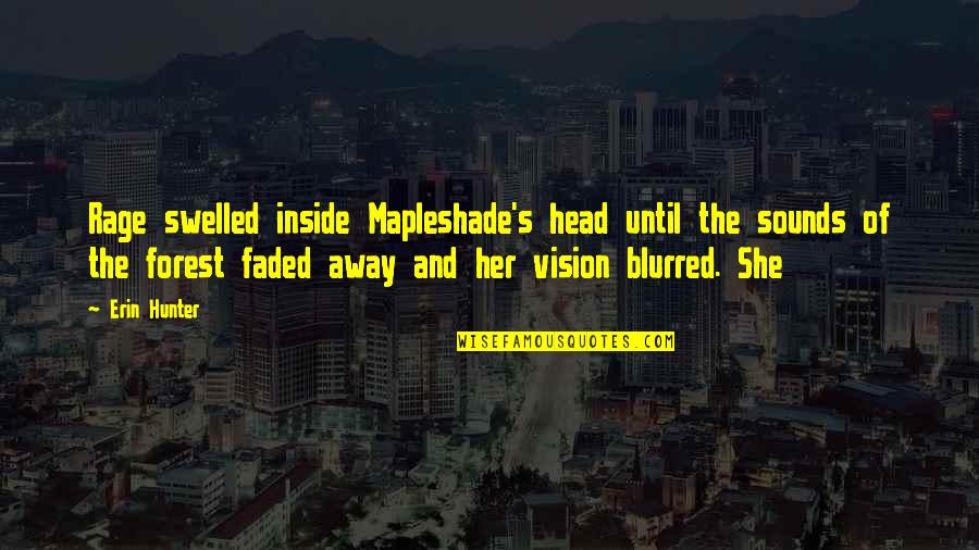 Blurred Vision Quotes By Erin Hunter: Rage swelled inside Mapleshade's head until the sounds