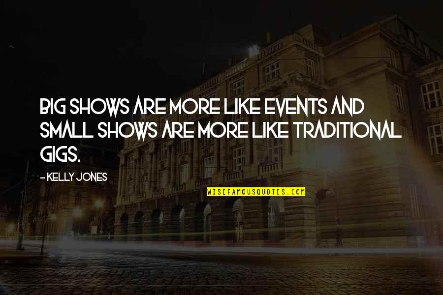 Blustery Day Winnie The Pooh Quotes By Kelly Jones: Big shows are more like events and small