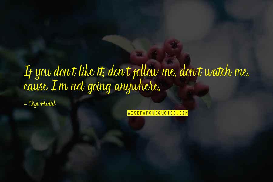 Bluzers Quotes By Gigi Hadid: If you don't like it, don't follow me,