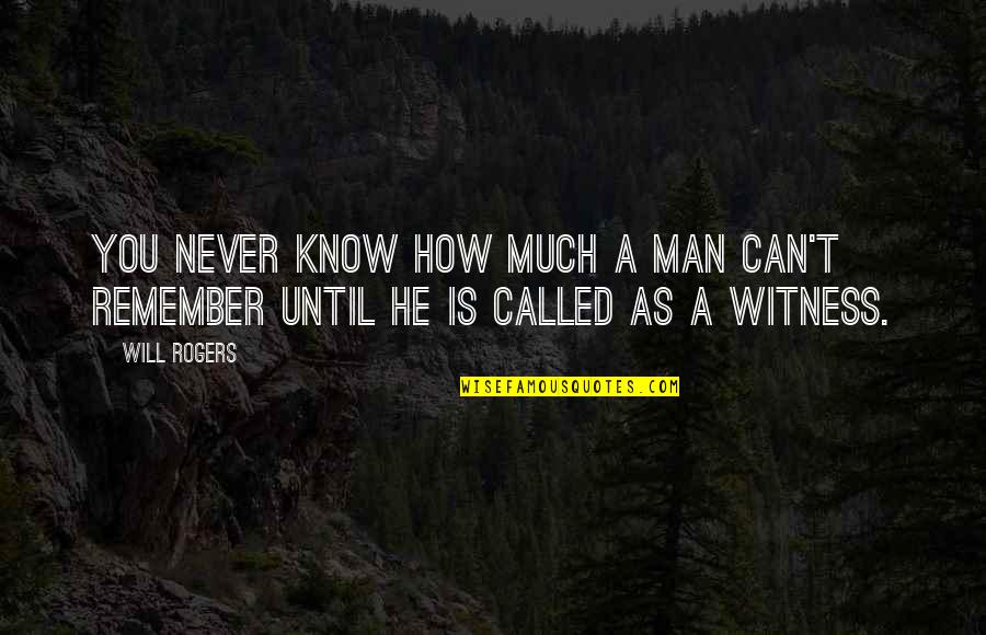 Bmo Investorline Quotes By Will Rogers: You never know how much a man can't